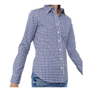 NWT UNTUCKit Belleza Blue Gingham Shirt Sz 4